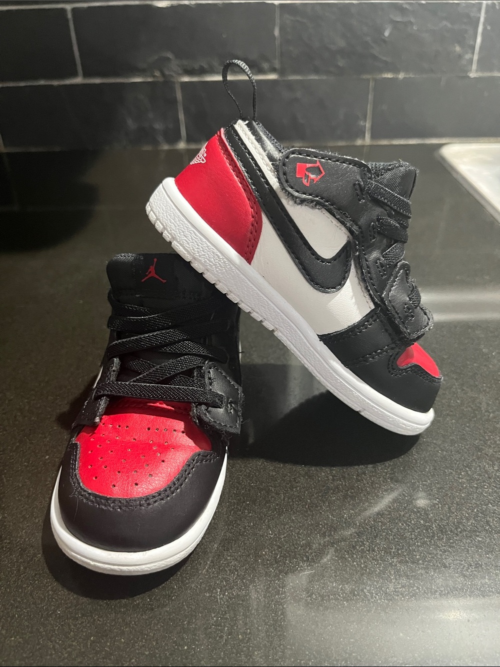 Nike Black and Red Toddler High-Top Sneakers